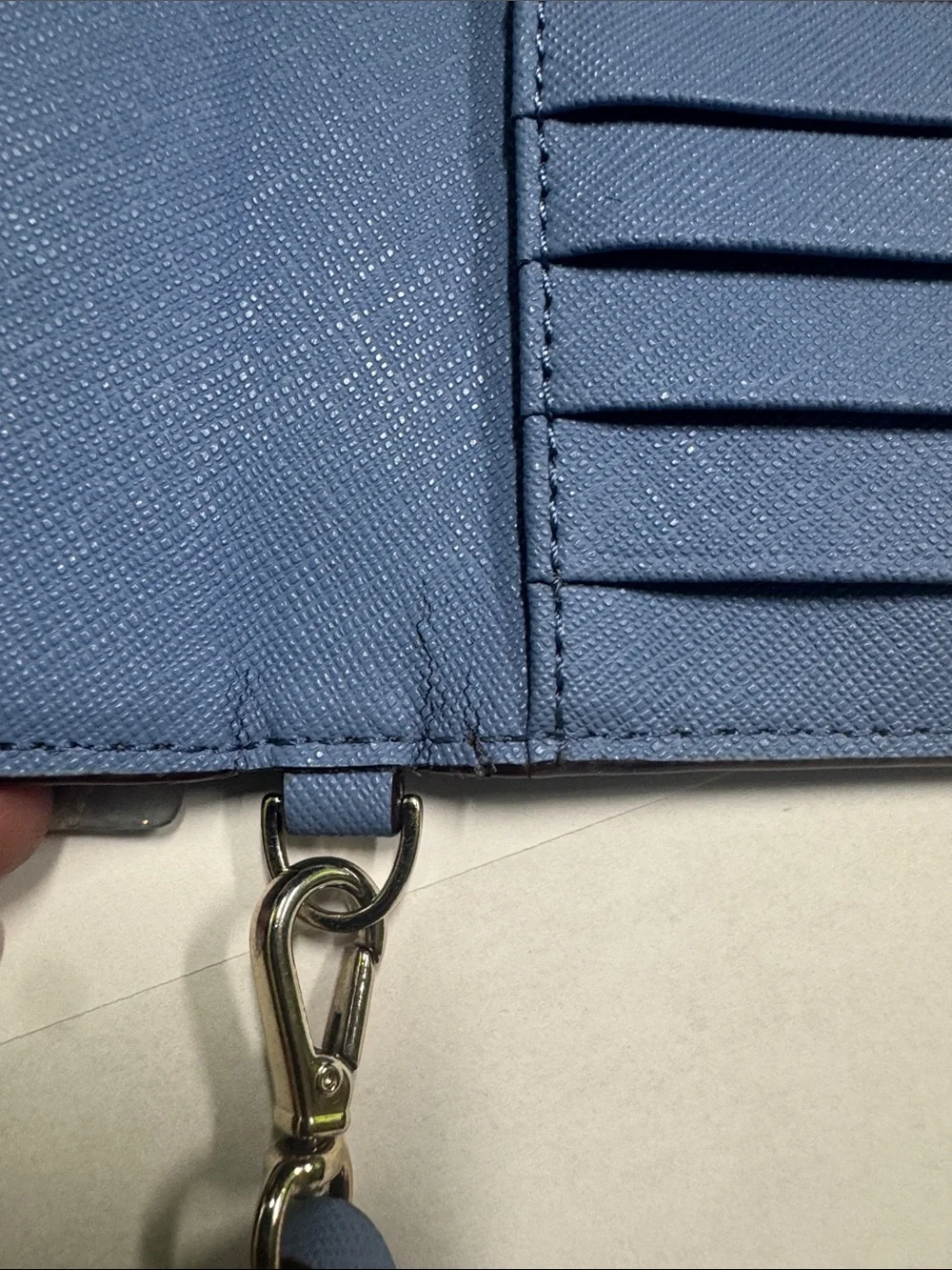 kate spade Blue Saffiano Wristlet Wallet with Detachable Strap - Picture 4 of 7